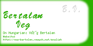 bertalan veg business card